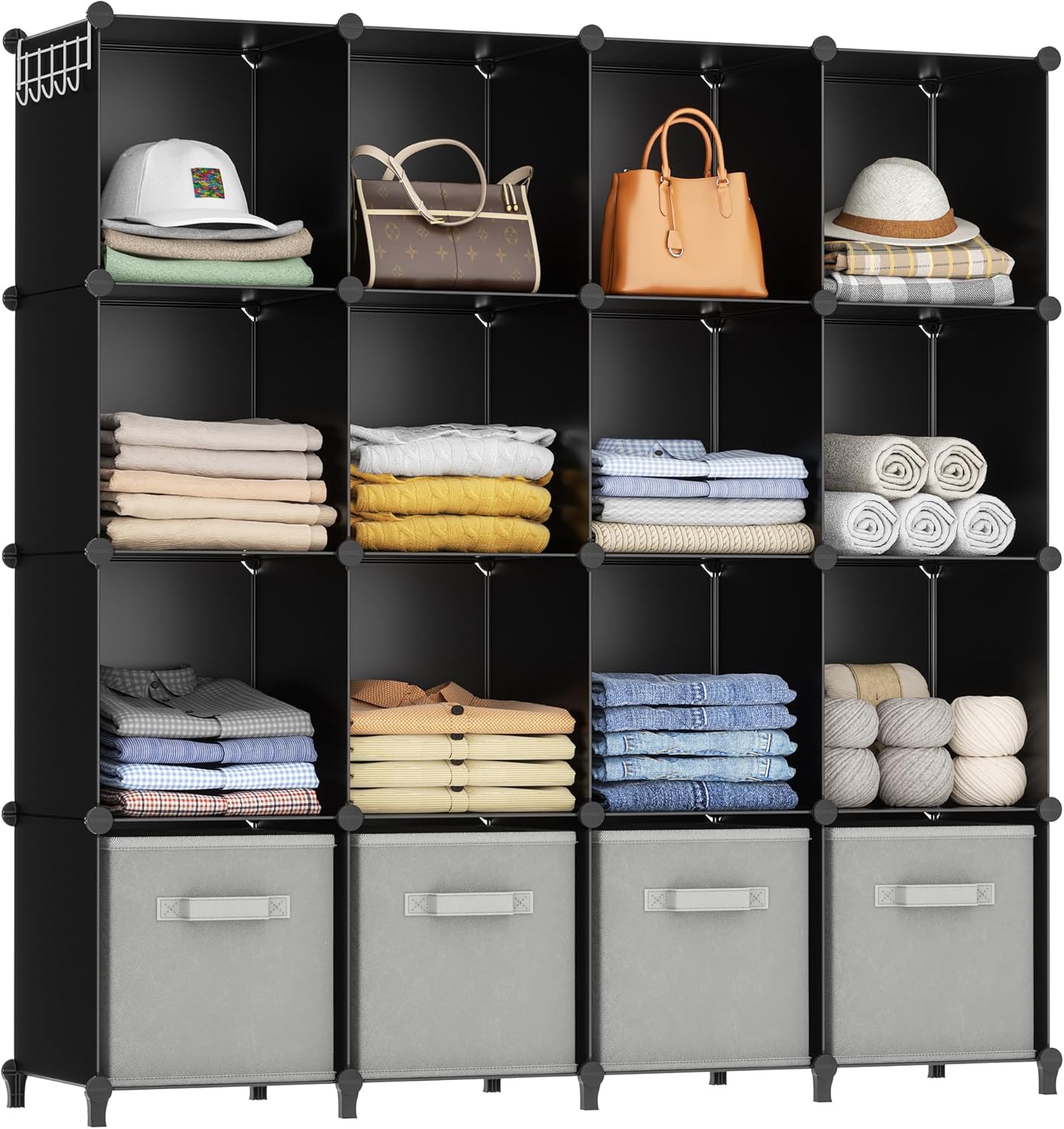 HOMIDEC 16 Cube Wire Storage Organizer